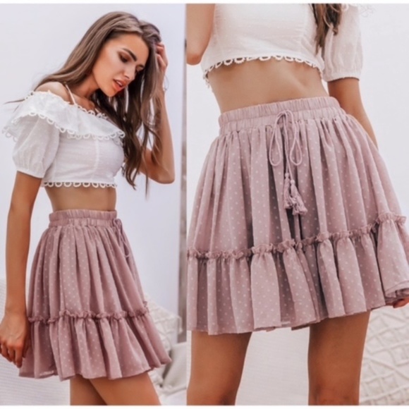 CYNTHIA Mini Skirt - BLUSH - Picture 4 of 4